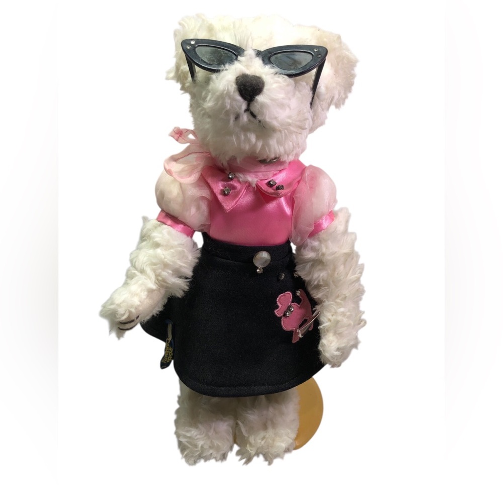 Lucy teddy bear from the Brass Button Bears 20th Century Collection